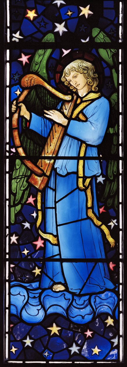 Melek Müzisyen, 1881 (vitray) by William Morris