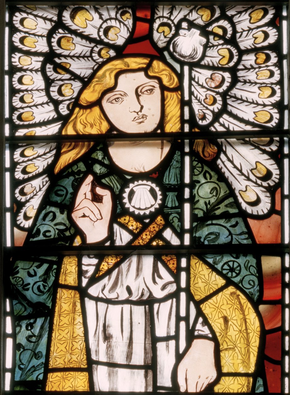Başmelek Gabriel, 1862 (vitray) by William Morris