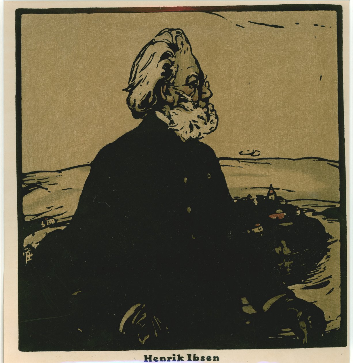 Henrik Ibsen (kromolitho) by William Nicholson