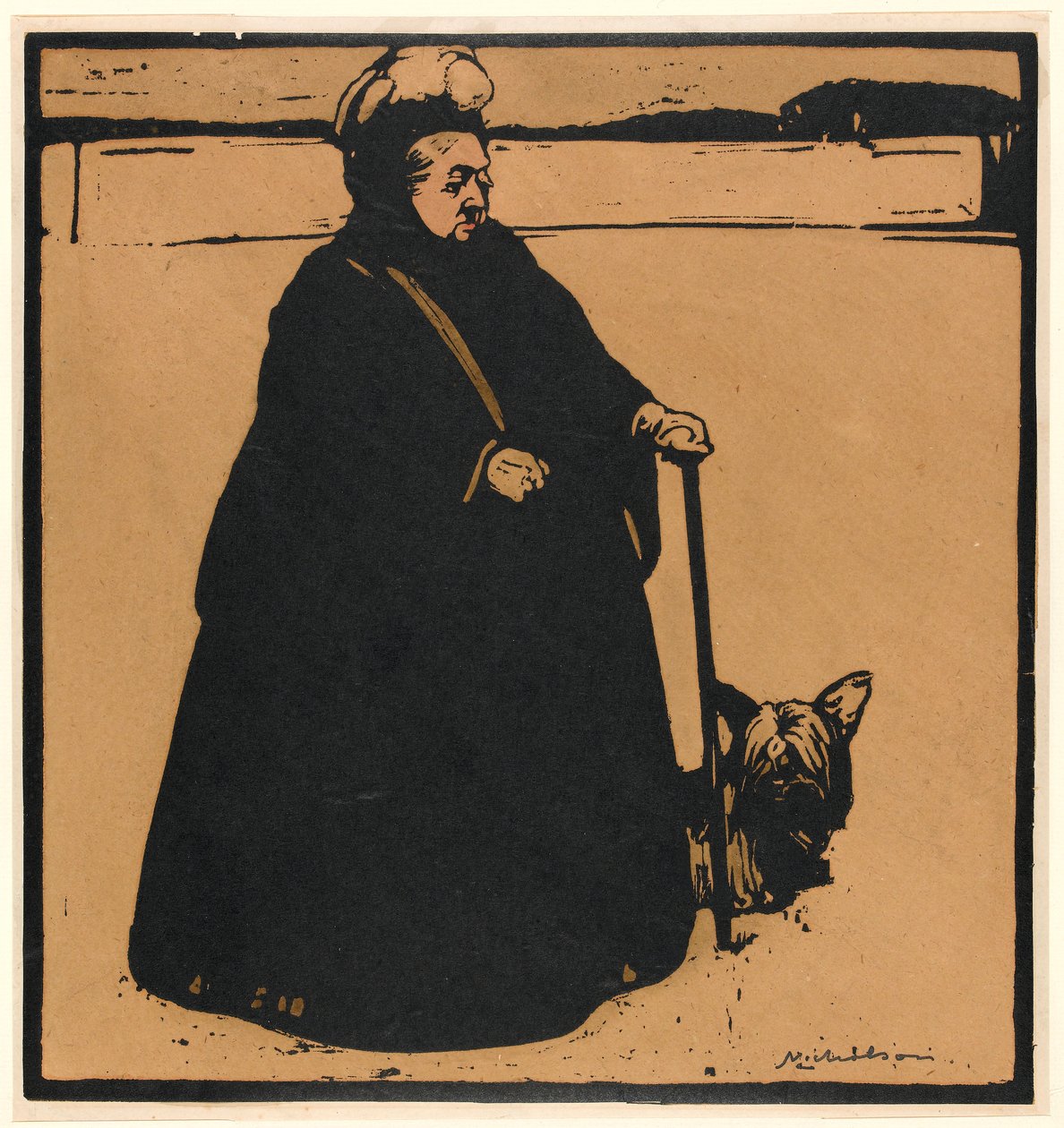 Kraliçe Victoria (tahta baskı) by William Nicholson
