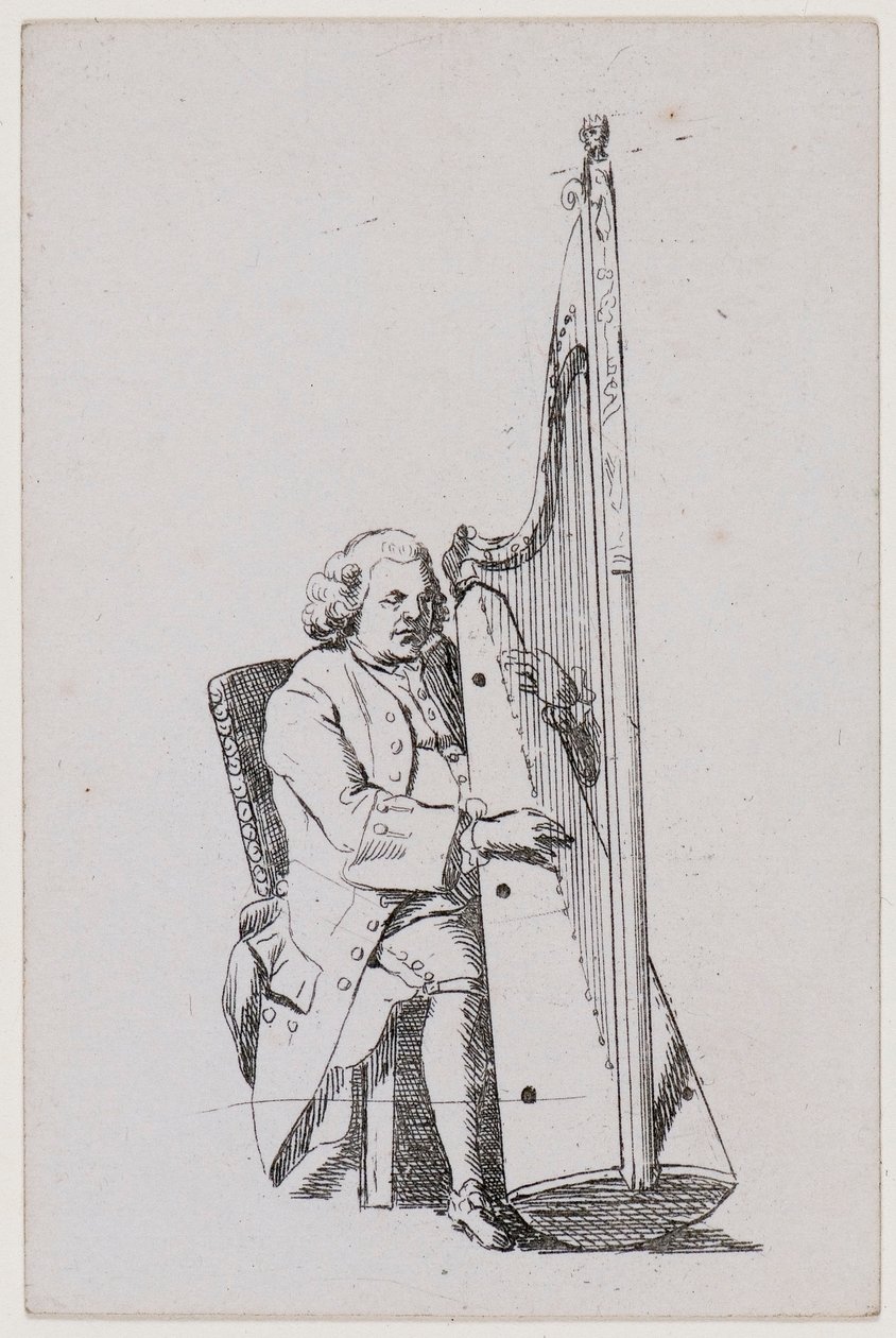 John Parry arp çalıyor, c1760-1780. by William Parry