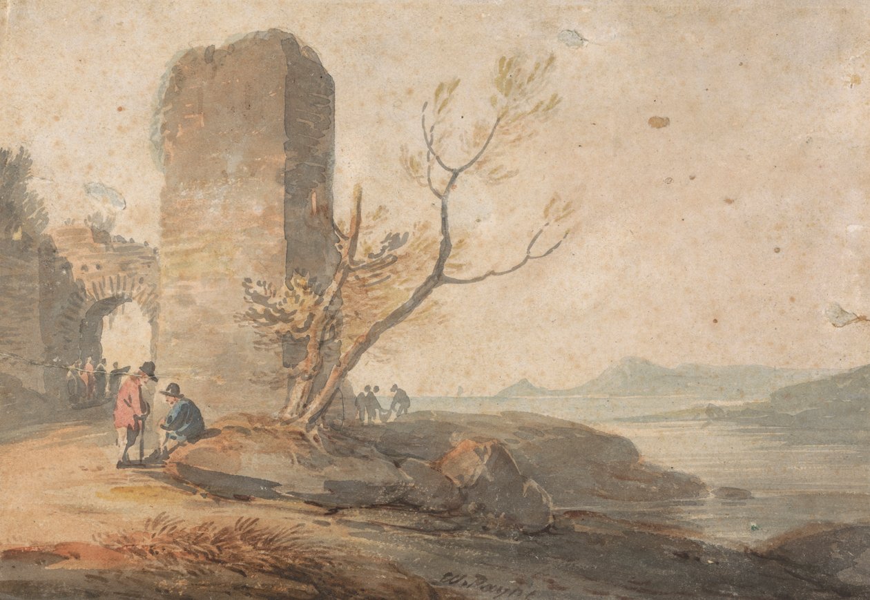 Yıkık Kemerin Yanındaki Figürler by William Payne