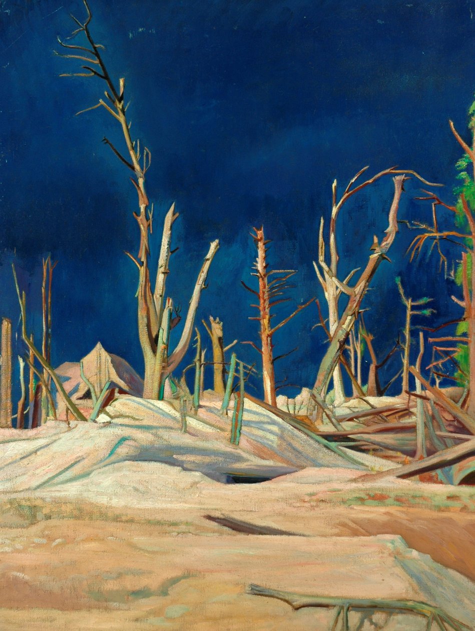 Patlamış Ağaçlar (tuval üzerine yağlı boya) by William Rothenstein
