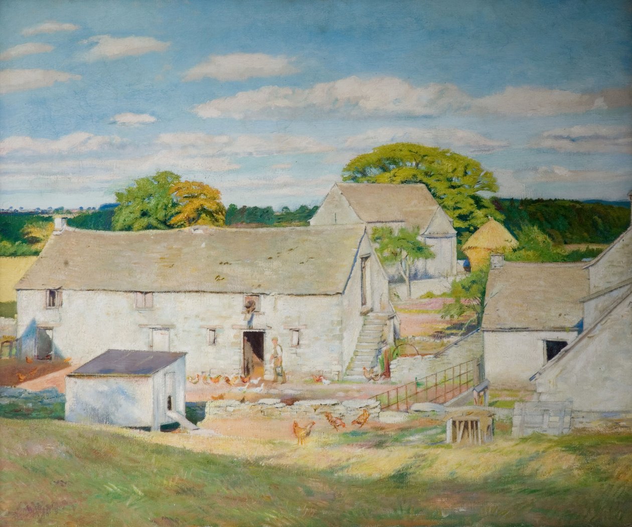 Oakridge Çiftliği - Yaz Sonu, 1933. by William Rothenstein