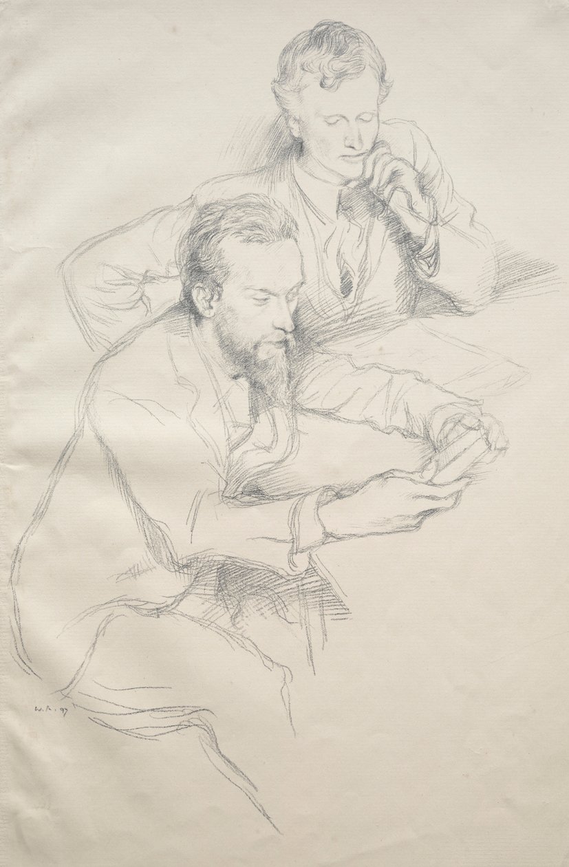 Ricketts ve Shannon, 1897. by William Rothenstein