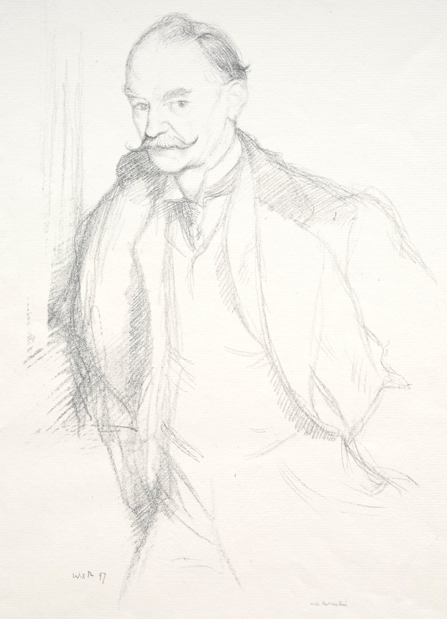 Thomas Hardy, 1897. by William Rothenstein
