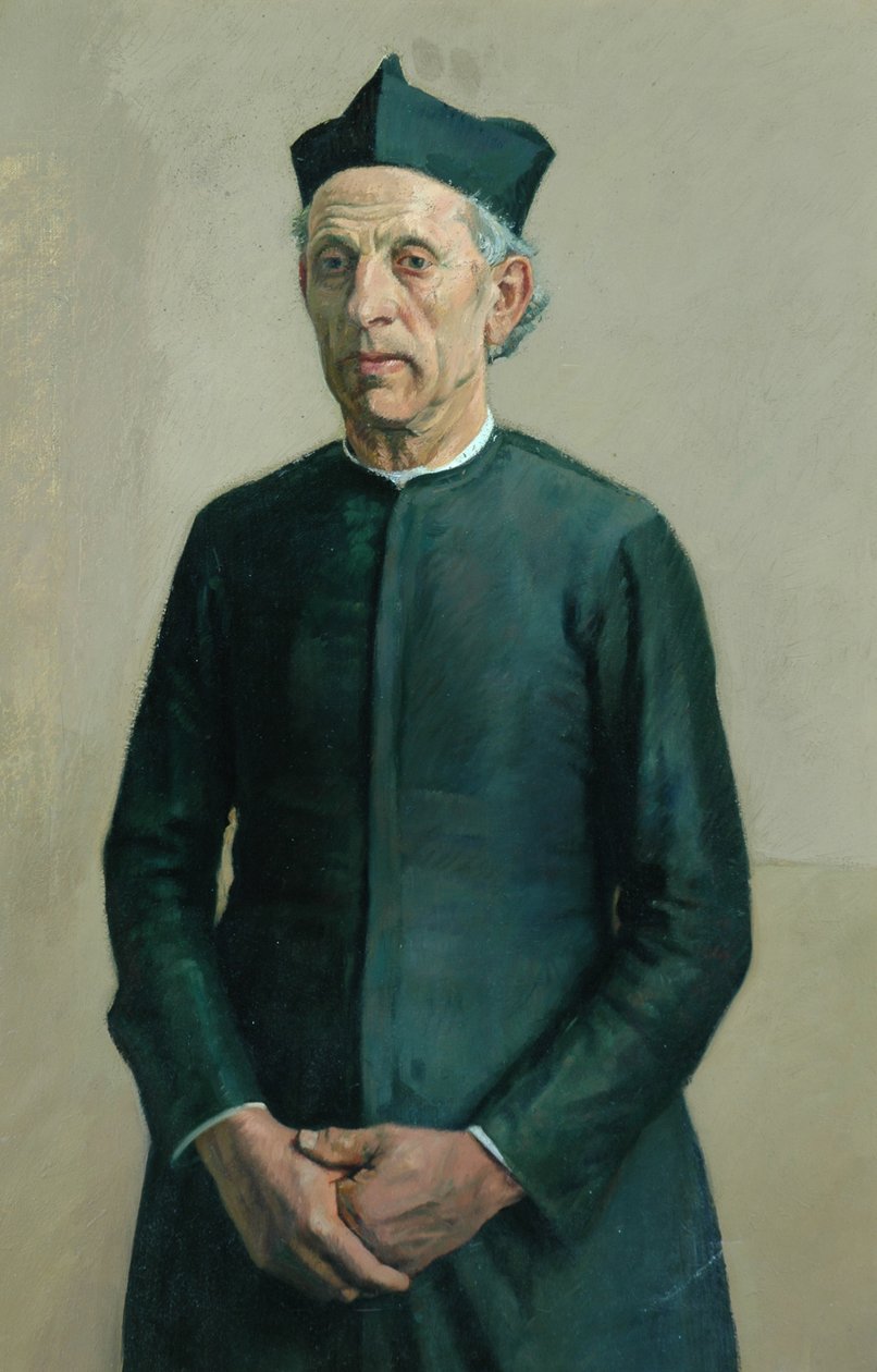 Köy Rahibi (tuval üzerine yağlı boya) by William Rothenstein