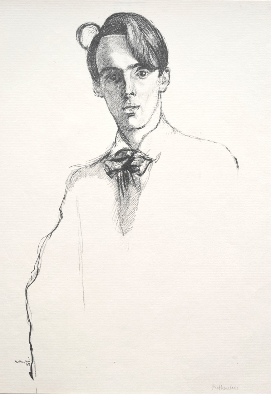 William Butler Yeats, 1898. by William Rothenstein