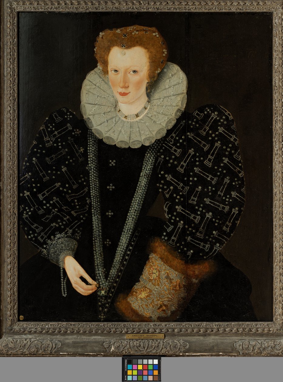 Elizabeth Palmer, c.1564-1633 (panel üzerine yağ) by William Segar