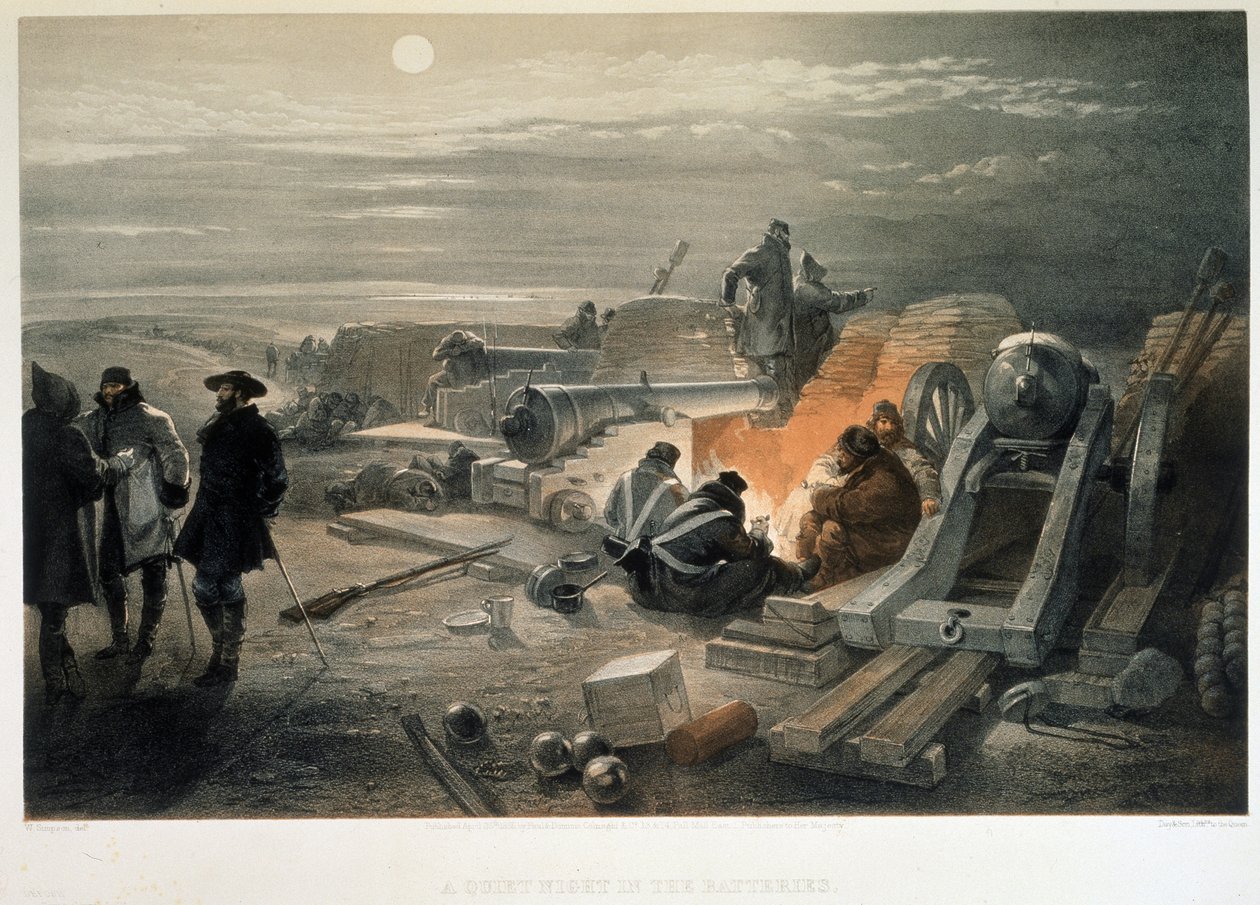 Pillerde sessiz bir gece, 1855 by William Crimea Simpson