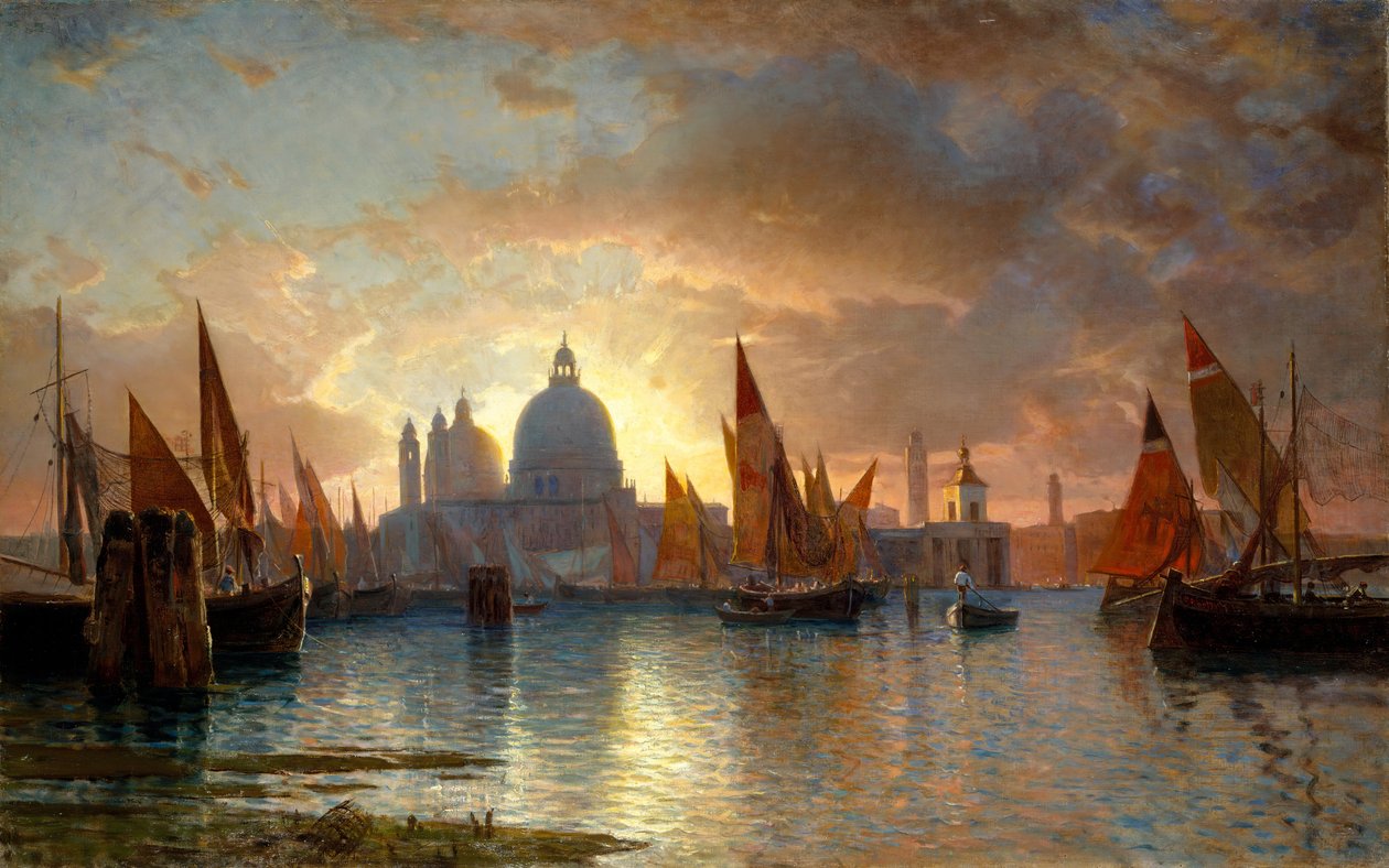 Santa Maria della Selamı, Gün Batımı, 1870-85. by William Stanley Haseltine