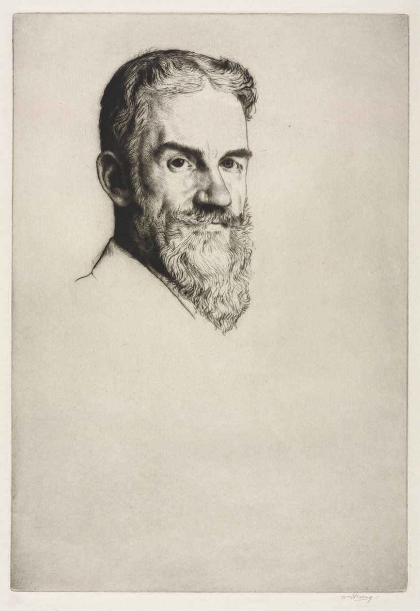 George Bernard Shaw, 1907. by William Strang