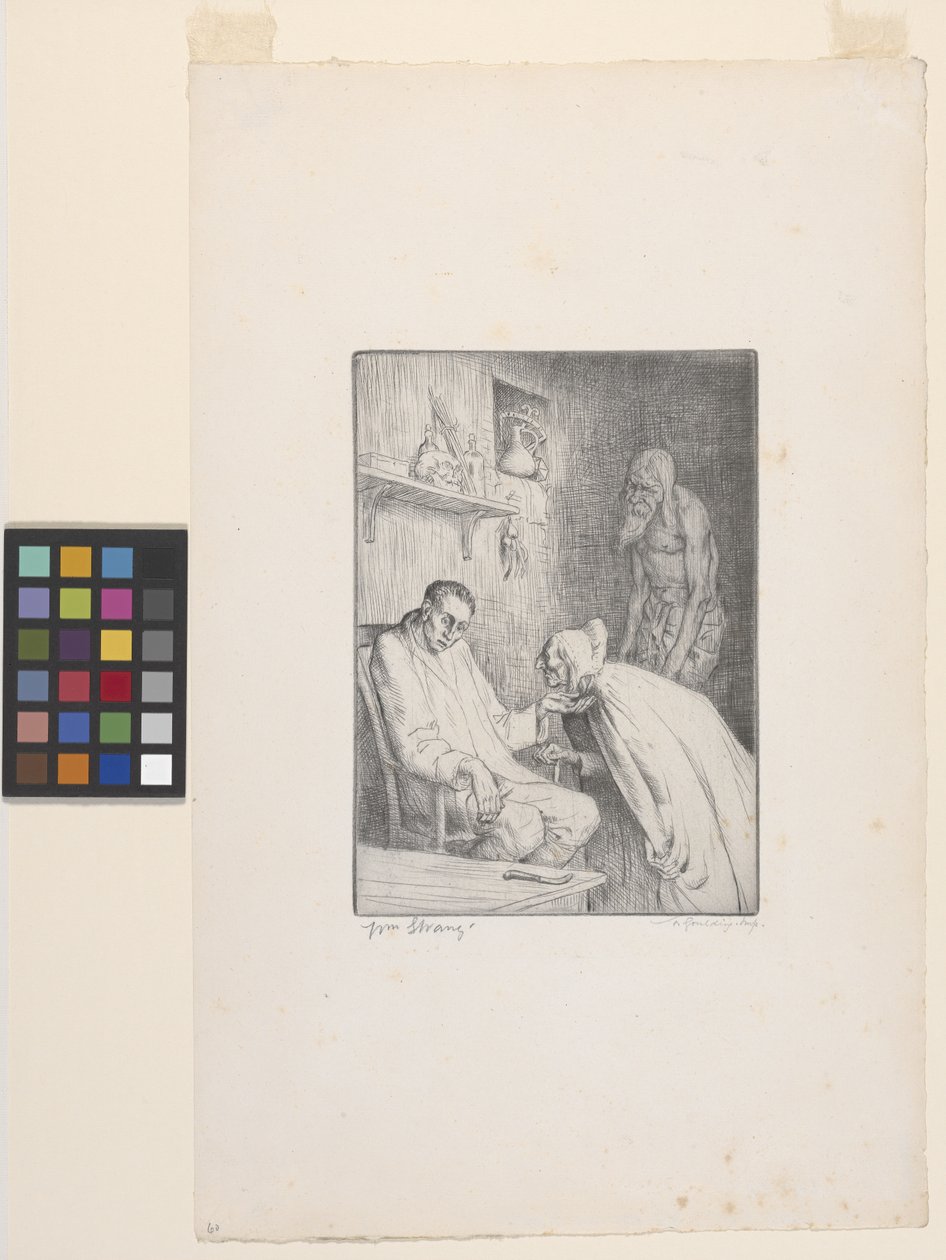 Adam ve Cadı (gravür) by William Strang