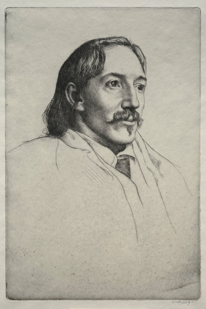 Robert Louis Balfour Stevenson, 1893. by William Strang