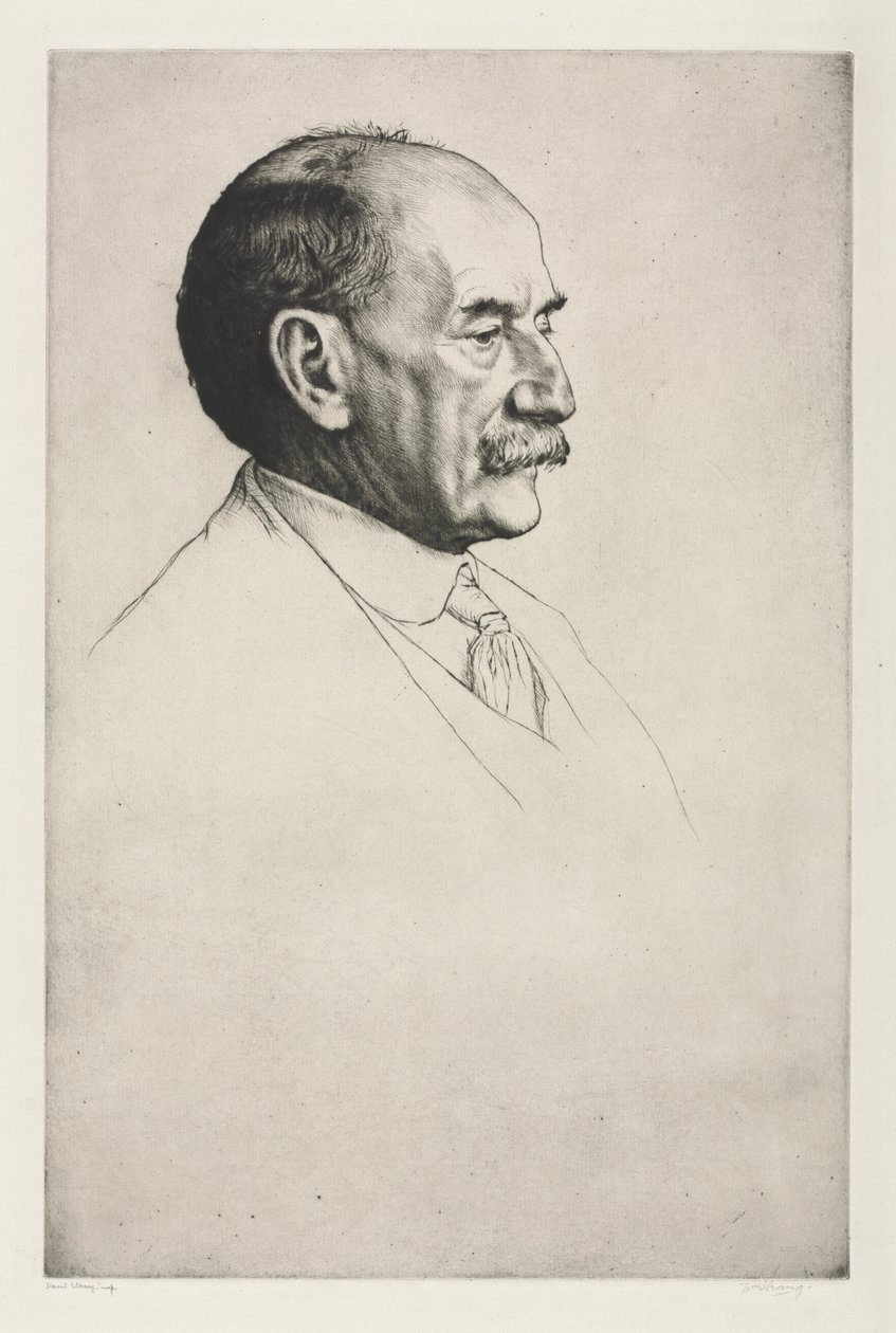 Thomas Hardy, Sağa Bakmak, 1910. by William Strang
