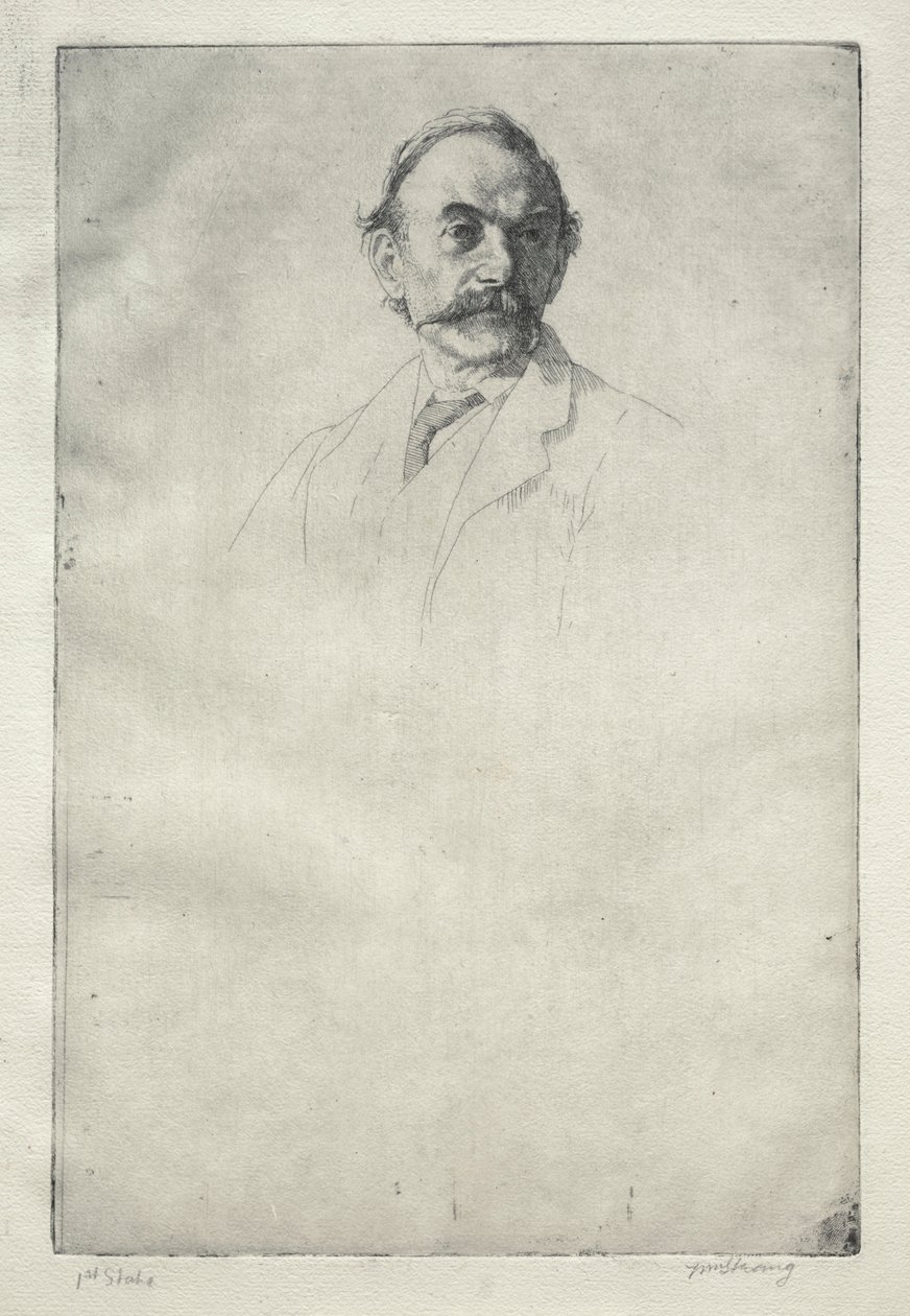 Thomas Hardy, No. 1, 1893. by William Strang