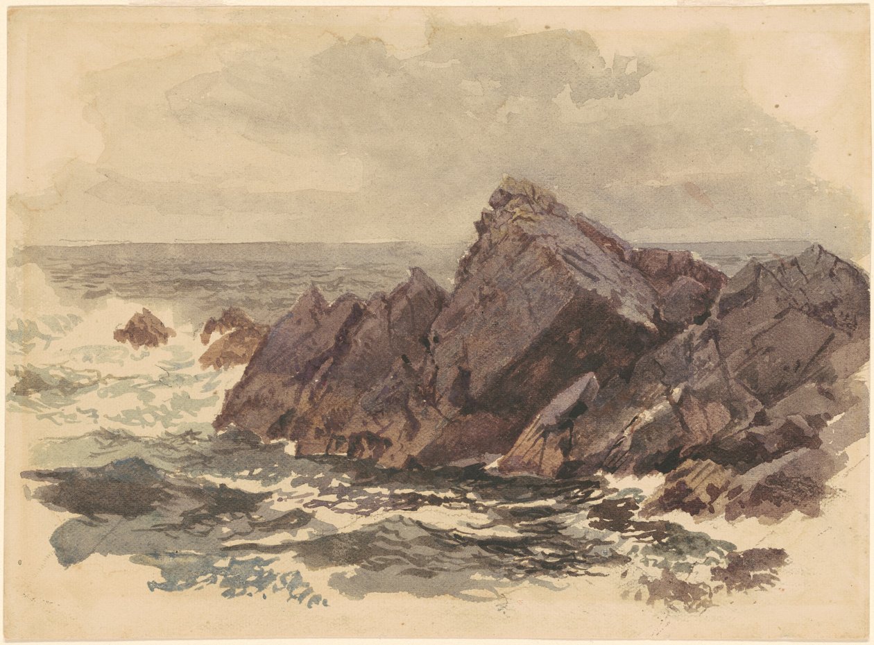 Kayalar ile deniz manzarası by William Trost Richards
