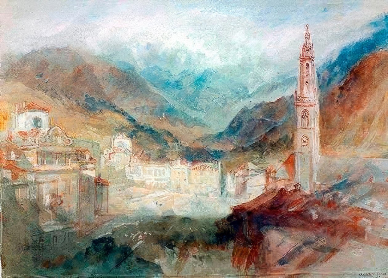 Bolzano ve Dolomitler by Joseph Mallord William Turner