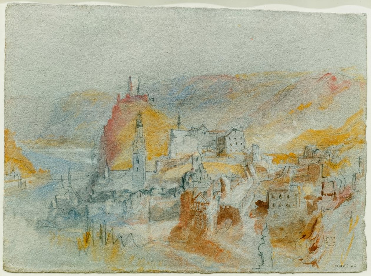 Endertal yukarıdan görülen Cochem by Joseph Mallord William Turner
