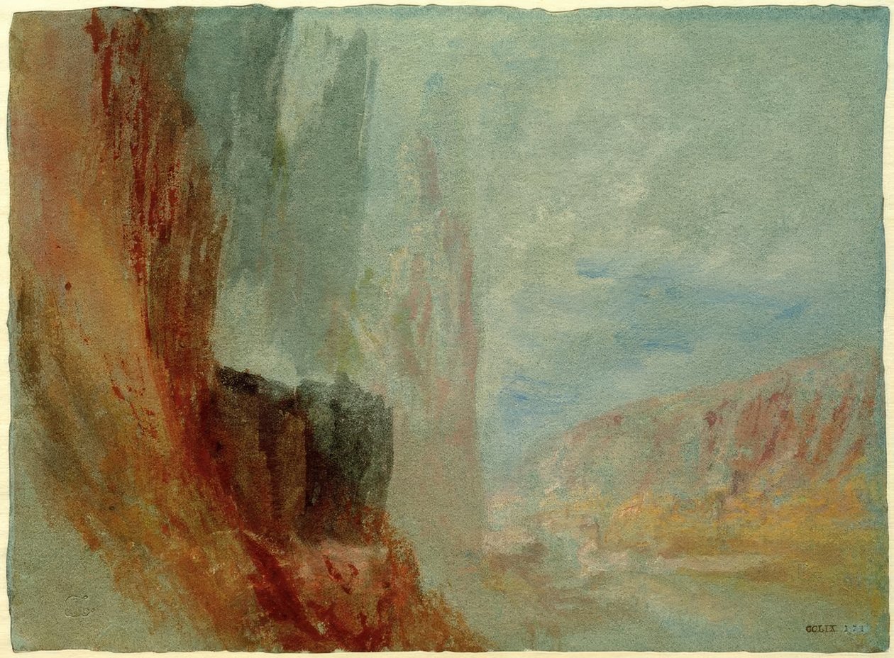 Meuse üzerindeki kayalar by Joseph Mallord William Turner