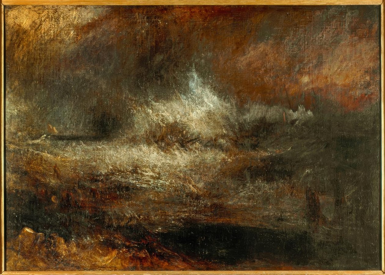 Yanan Batık ile Fırtınalı Deniz by Joseph Mallord William Turner