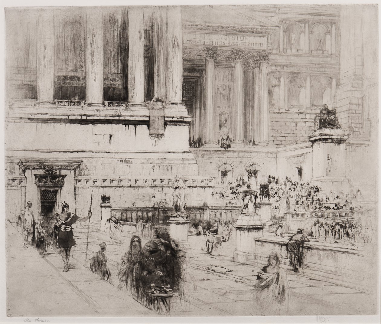 Forum (gravür ve aquatint) by William Walcot