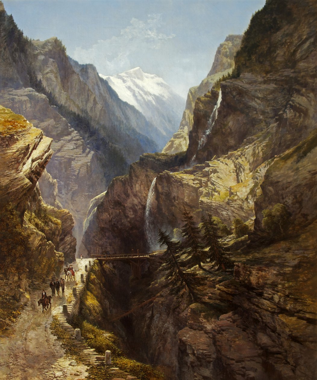Simplon Geçidi (tuval üzerine yağlı boya) by William West