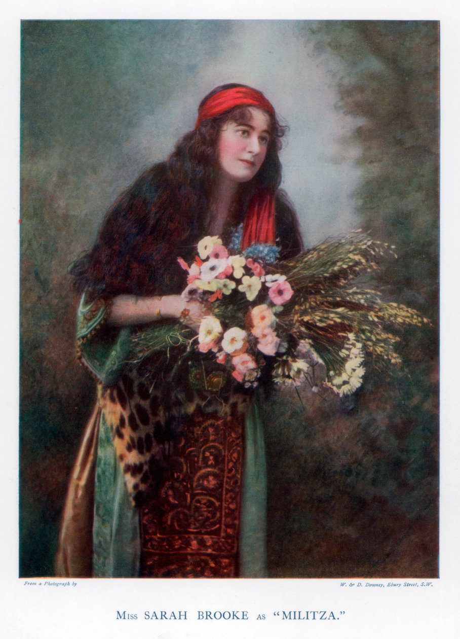 Sarah Brooke, İngiliz aktris, 1901. by William and Daniel Downey