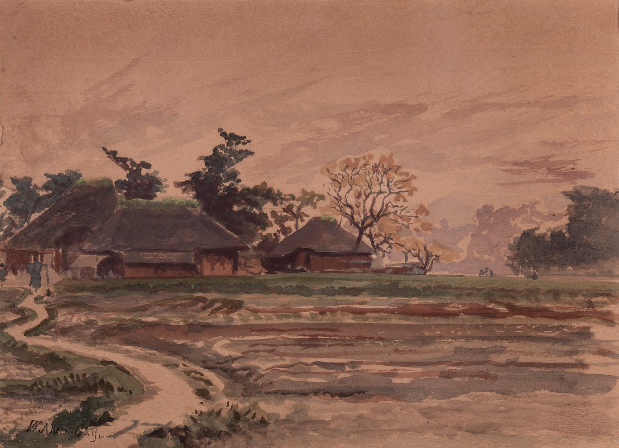 Evler ile Peyzaj. by Winckworth Allan Gay