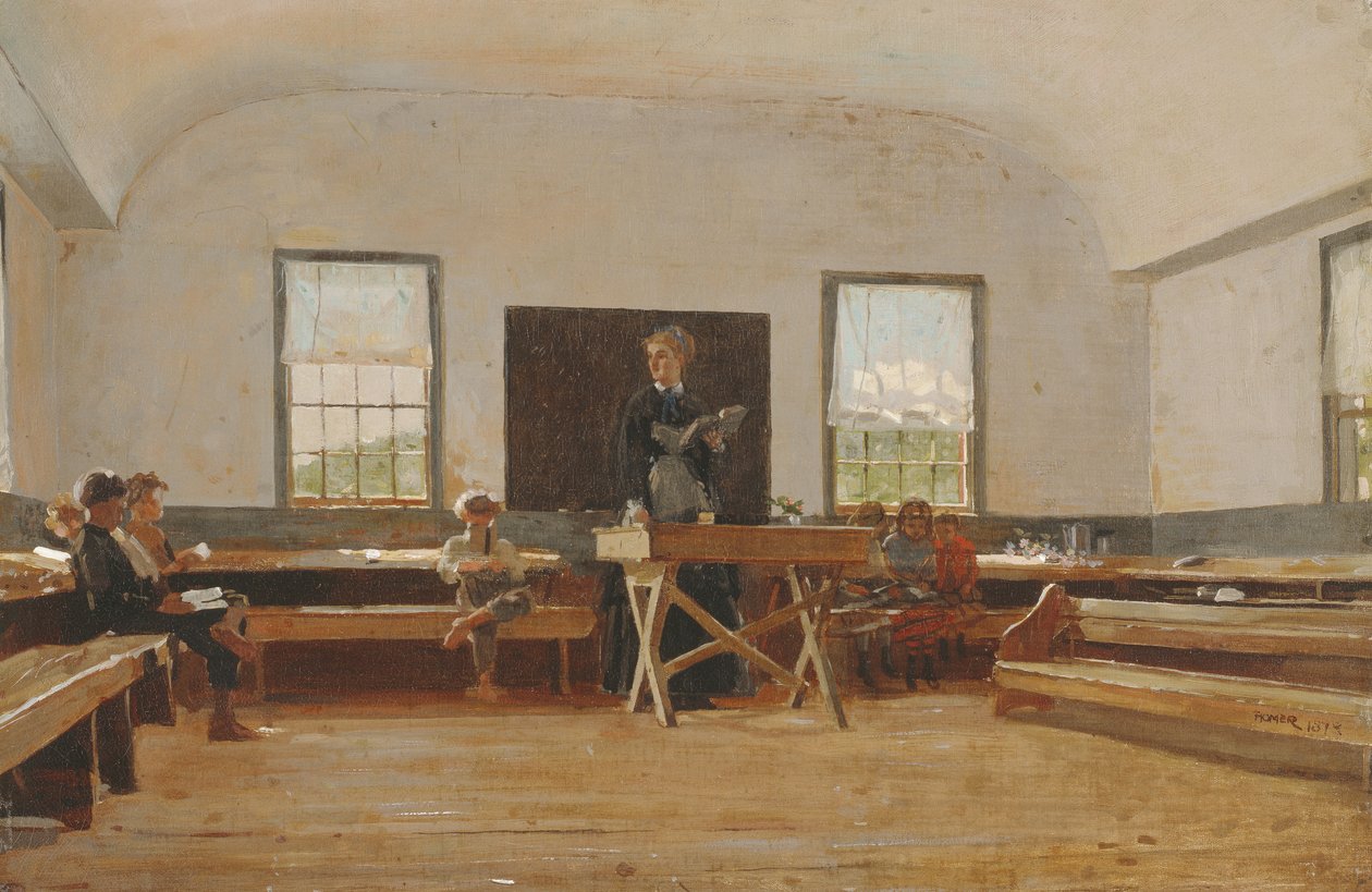 Köy Okulu, 1873 by Winslow Homer