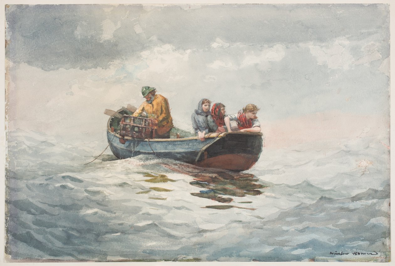 Yengeç Avı (kağıt üzerinde grafit üzeri wc) by Winslow Homer