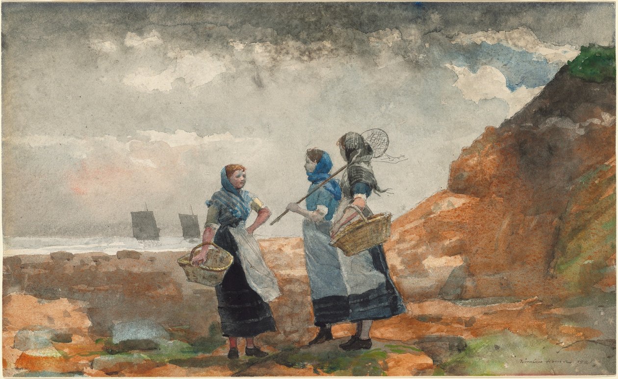 Üç Balıkçı Kız by Winslow Homer