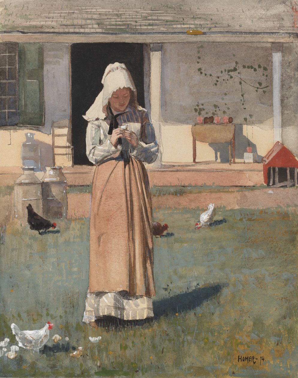 Hasta Bir Tavuk, 1874. by Winslow Homer