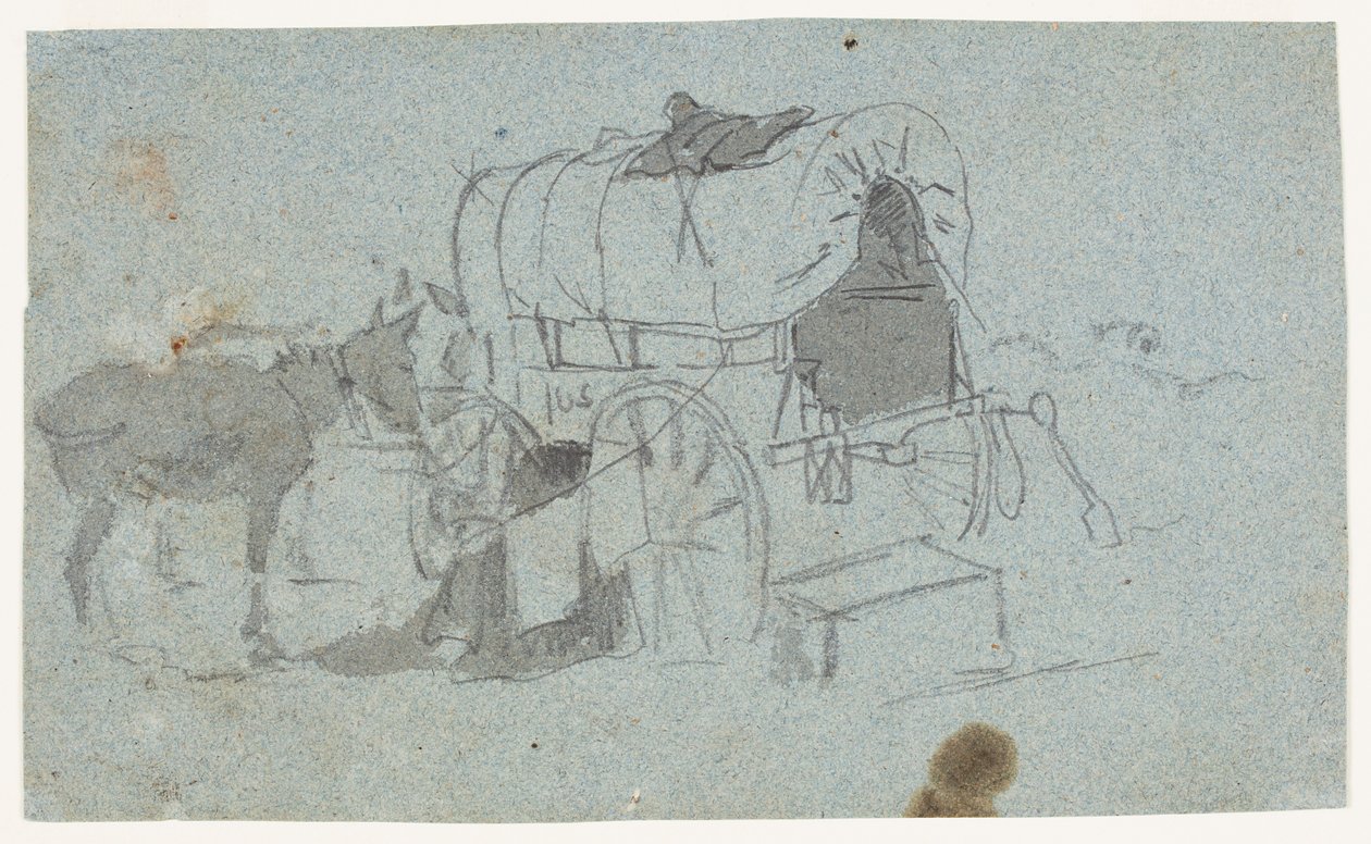 Ordu Vagonu ve Katır by Winslow Homer
