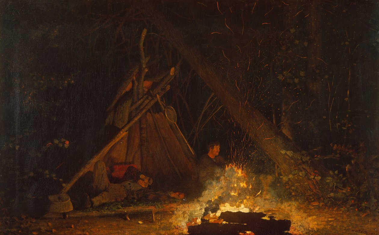 Kamp Ateşi, 1880. by Winslow Homer