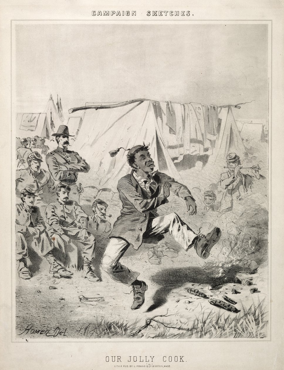 Kampanya Skeçleri: Bizim Jolly Cook, 1863. by Winslow Homer