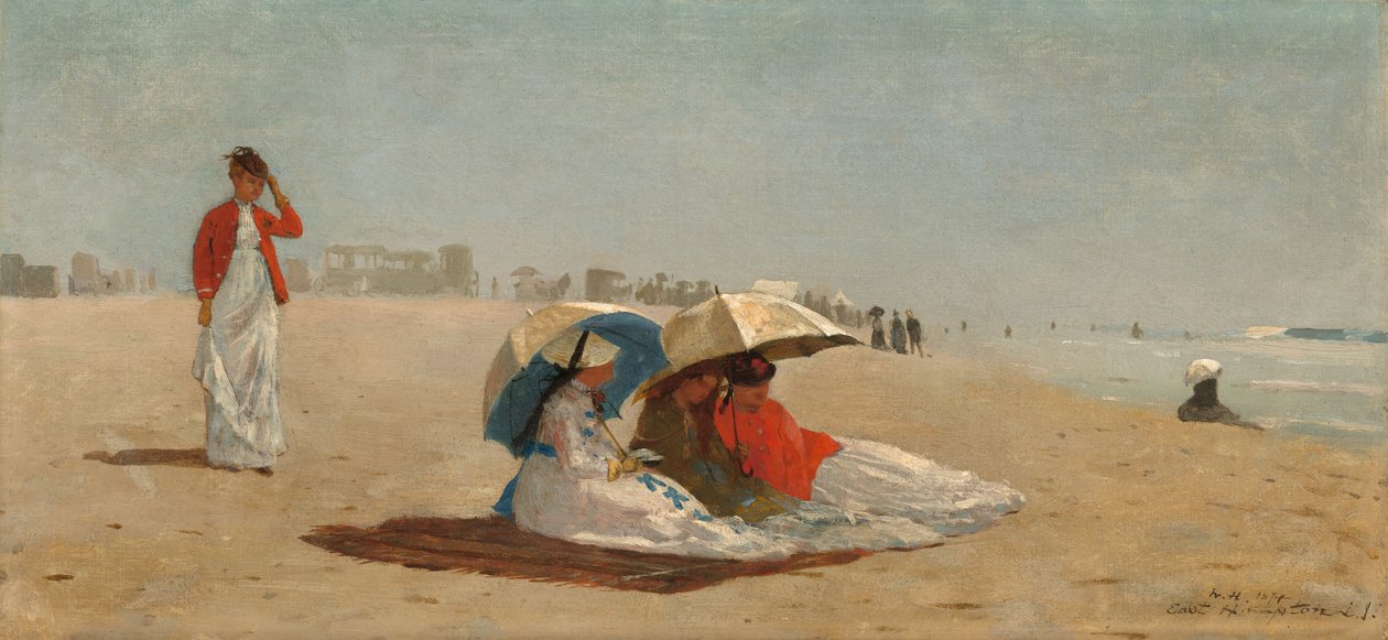 Doğu Hampton Plajı, Long Island, 1874. by Winslow Homer