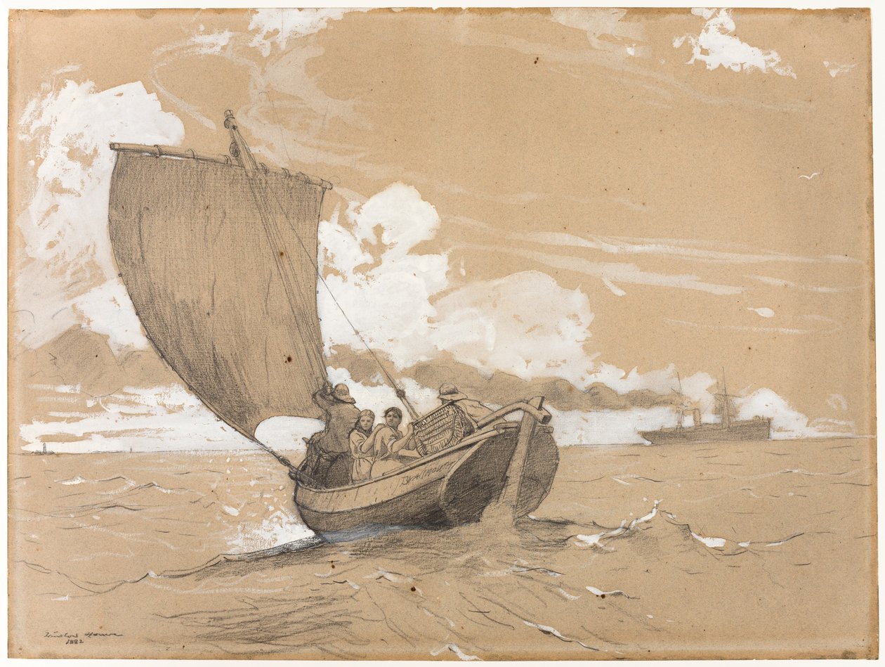 Scarborough açıklarında balık tutmak by Winslow Homer