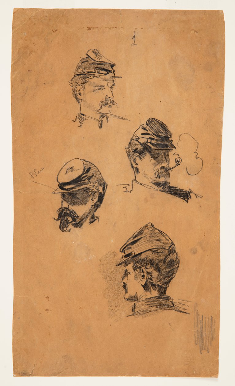 Asker Kafalarının Dört Çalışması by Winslow Homer