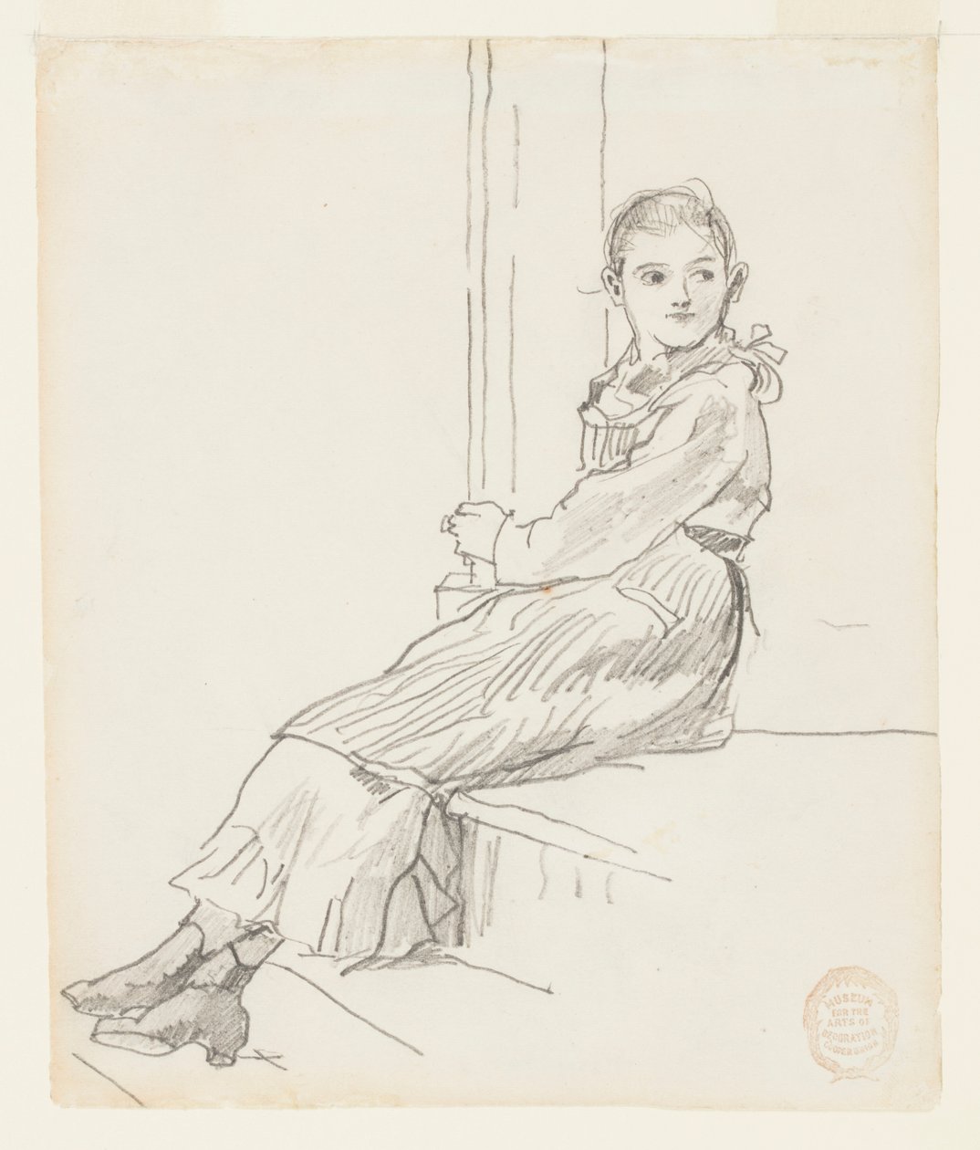 Veranda Basamağında Oturan Kız by Winslow Homer