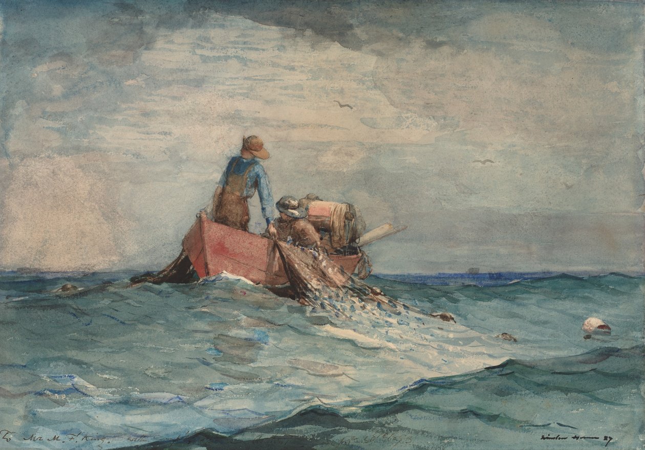 Ağlarda Taşıma, 1887. by Winslow Homer
