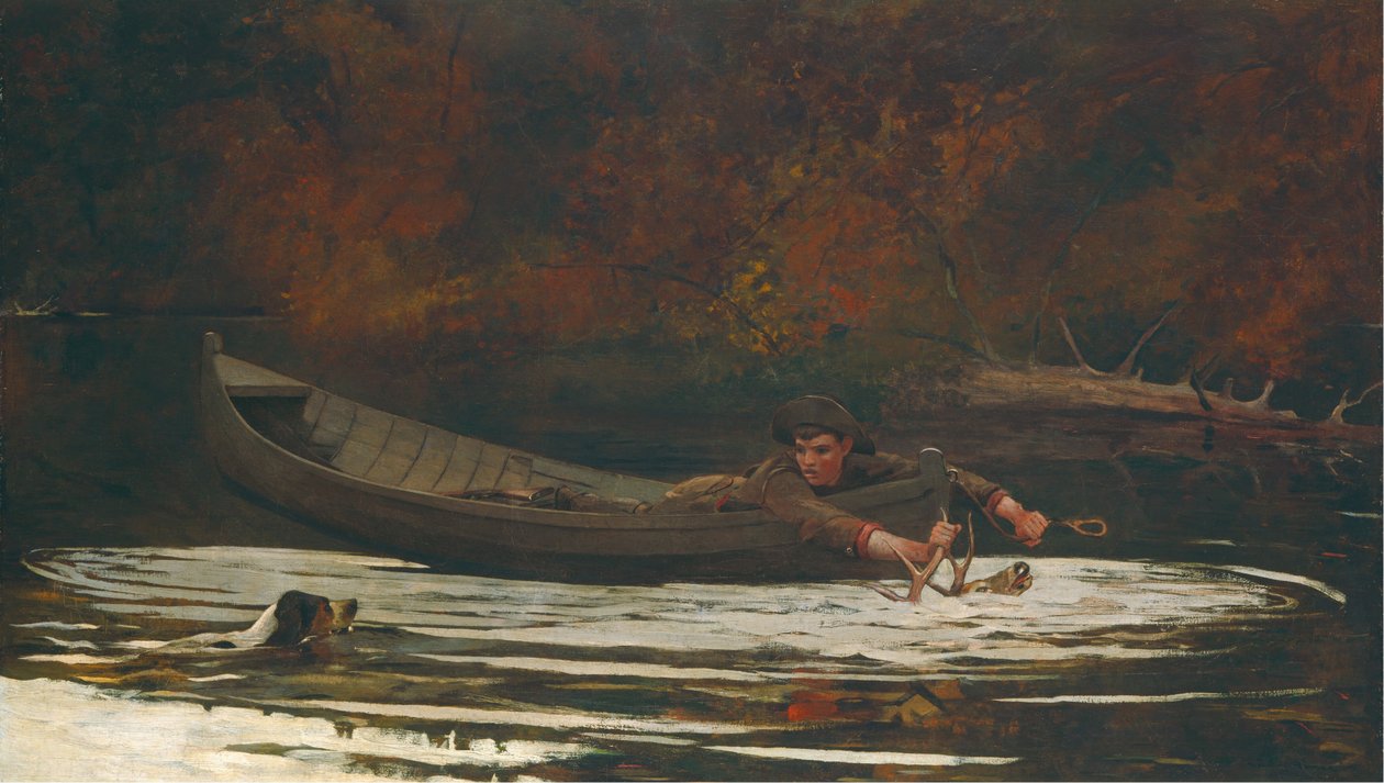 Hound ve Avcı, 1892. by Winslow Homer