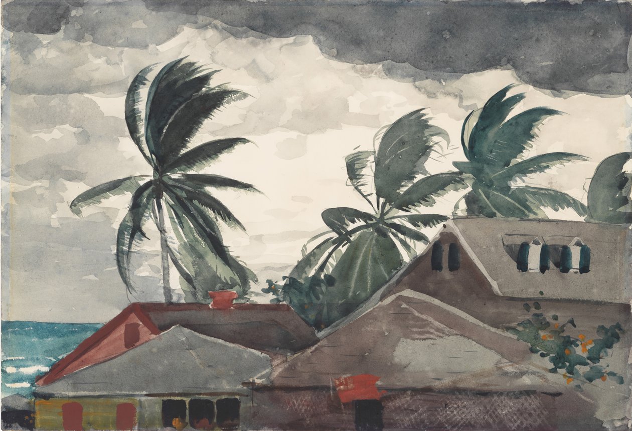 Kasırga, Bahamalar, 1898. by Winslow Homer
