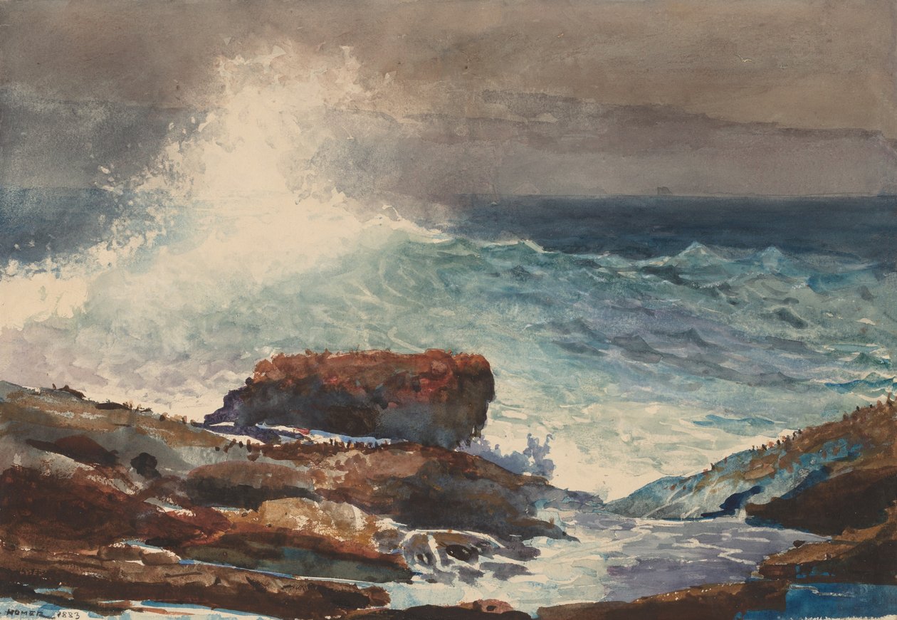 Gelen Gelgit, Scarborough, Maine, 1883. by Winslow Homer