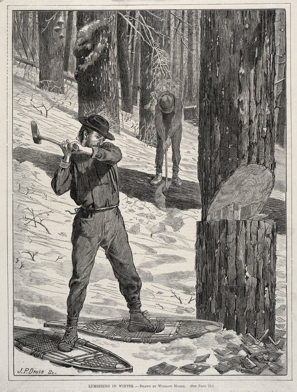 Kışın Kerestecilik, 1871. by Winslow Homer