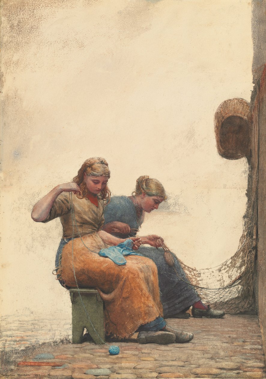 Ağları Onarmak, 1882. by Winslow Homer