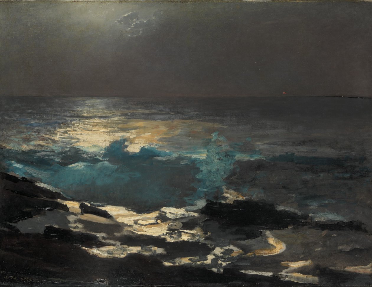 Ay Işığı, Ahşap Ada Işığı, 1894 by Winslow Homer