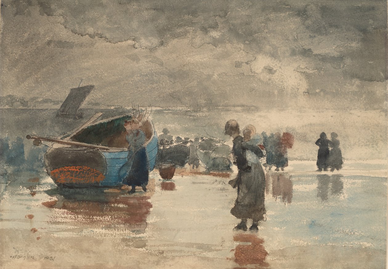 Kumlarda, 1881. by Winslow Homer