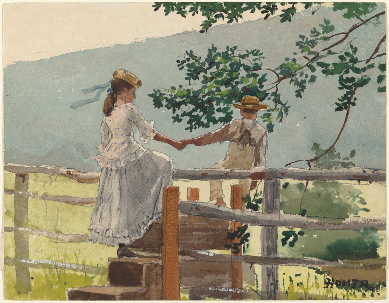 Stile üzerinde by Winslow Homer