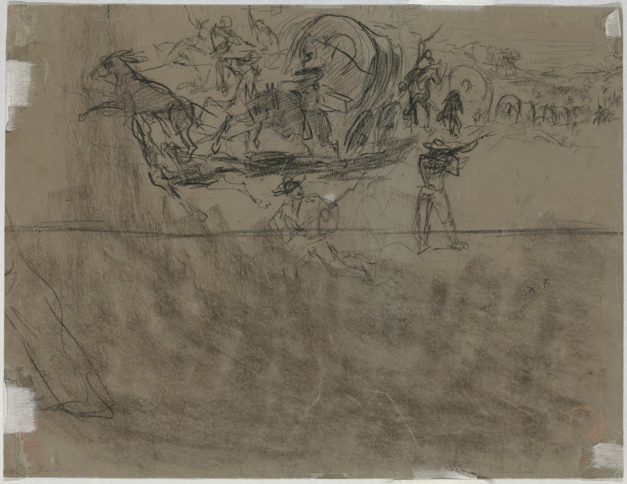 Bir Vagon Treni İçeren Çatışma [verso] by Winslow Homer